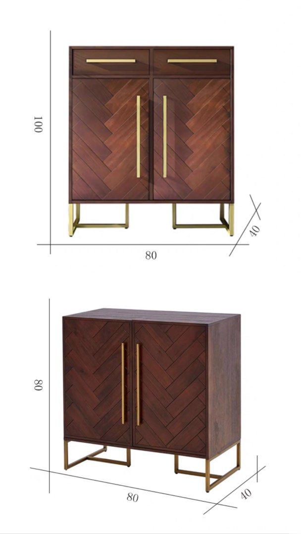 SALS Herringbone Shoe Cabinet