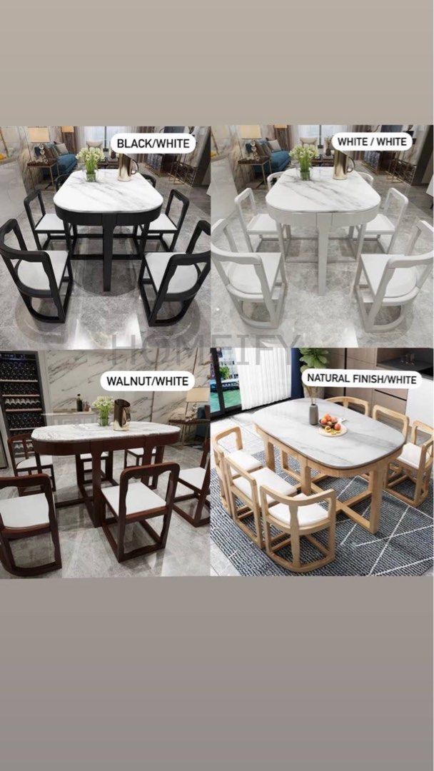 ROGERS Modern Dining Table With Chairs