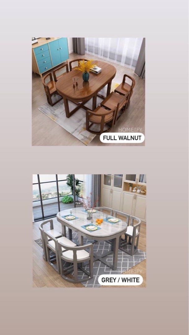 ROGERS Modern Dining Table With Chairs