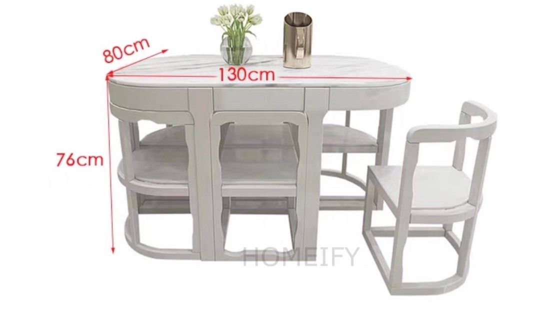 ROGERS Modern Dining Table With Chairs