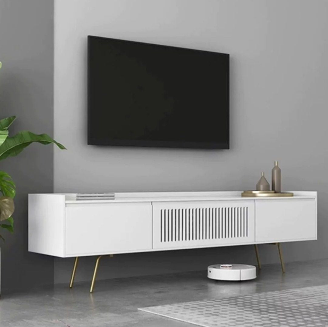 JENKOL Modern Industrial TV Console