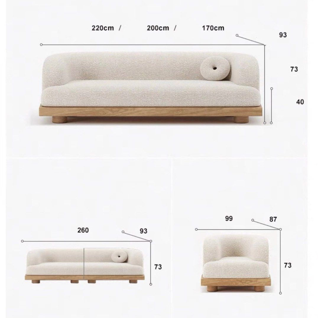 VAILORA Modern Boucle Sofa