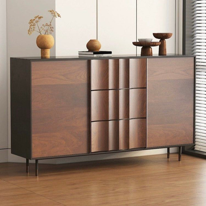 DIVOND Modern Walnut Sideboard