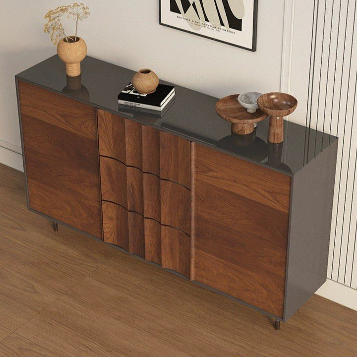 DIVOND Modern Walnut Sideboard