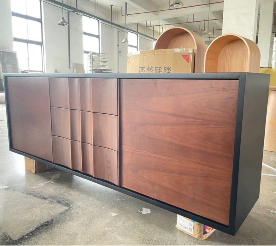 DIVOND Modern Walnut Sideboard