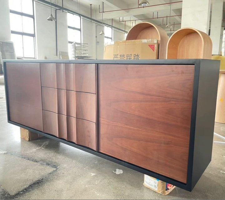 DIVOND Modern Walnut Sideboard