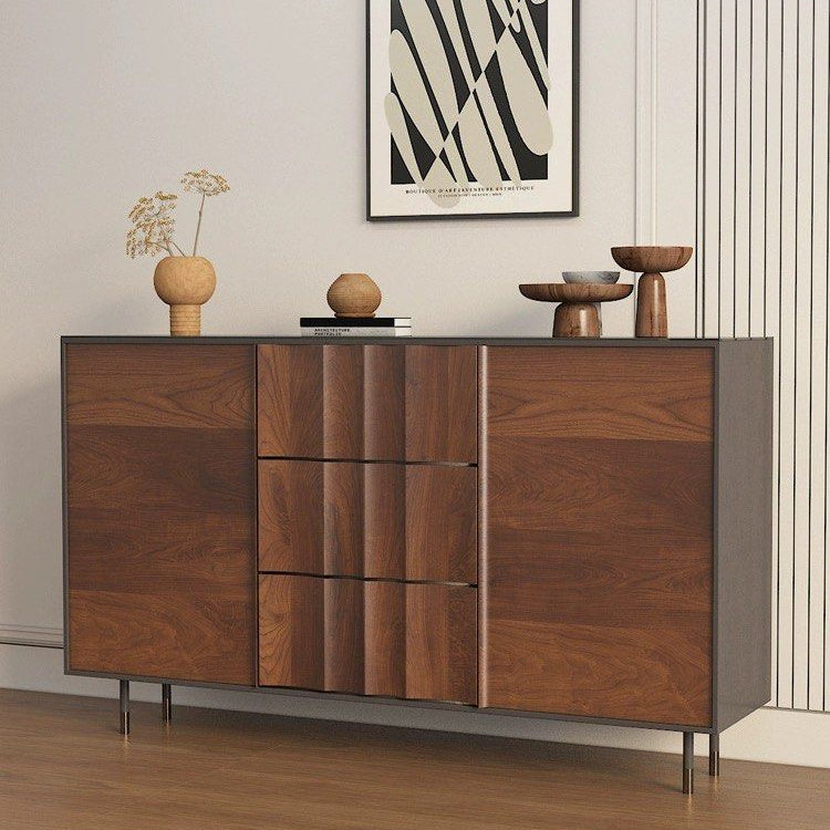 DIVOND Modern Walnut Sideboard