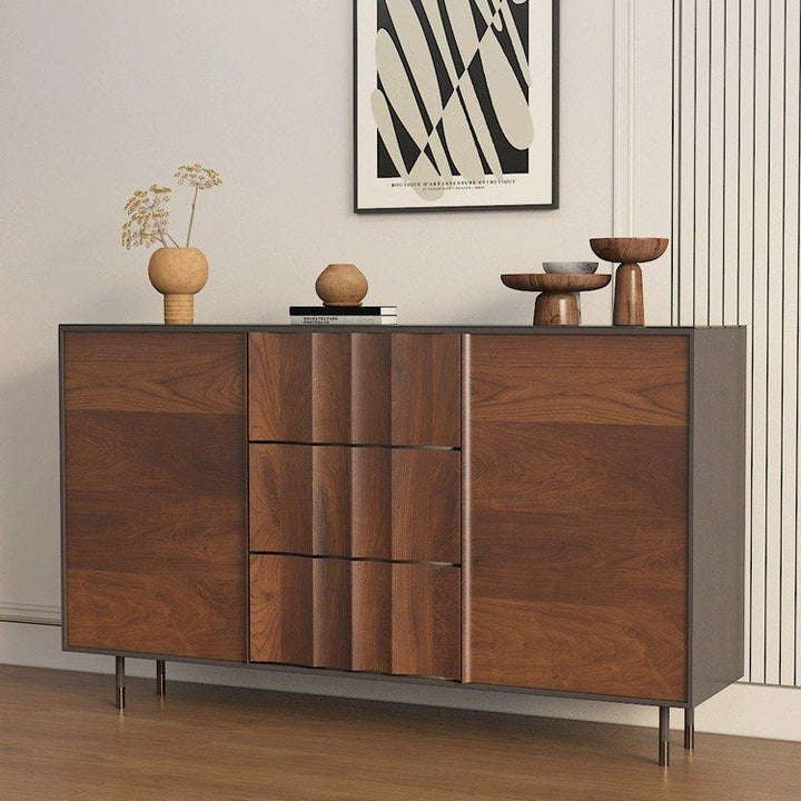 DIVOND Modern Walnut Sideboard