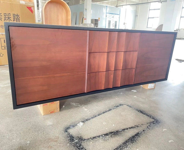 DIVOND Modern Walnut Sideboard