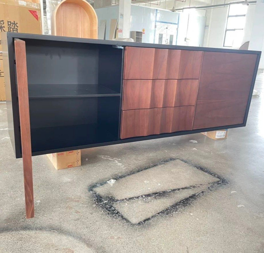 DIVOND Modern Walnut Sideboard