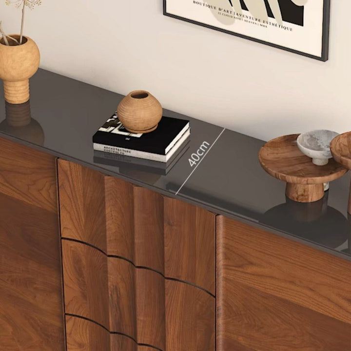 DIVOND Modern Walnut Sideboard