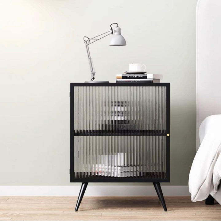SECO Modern Glass Side Table / Cabinet