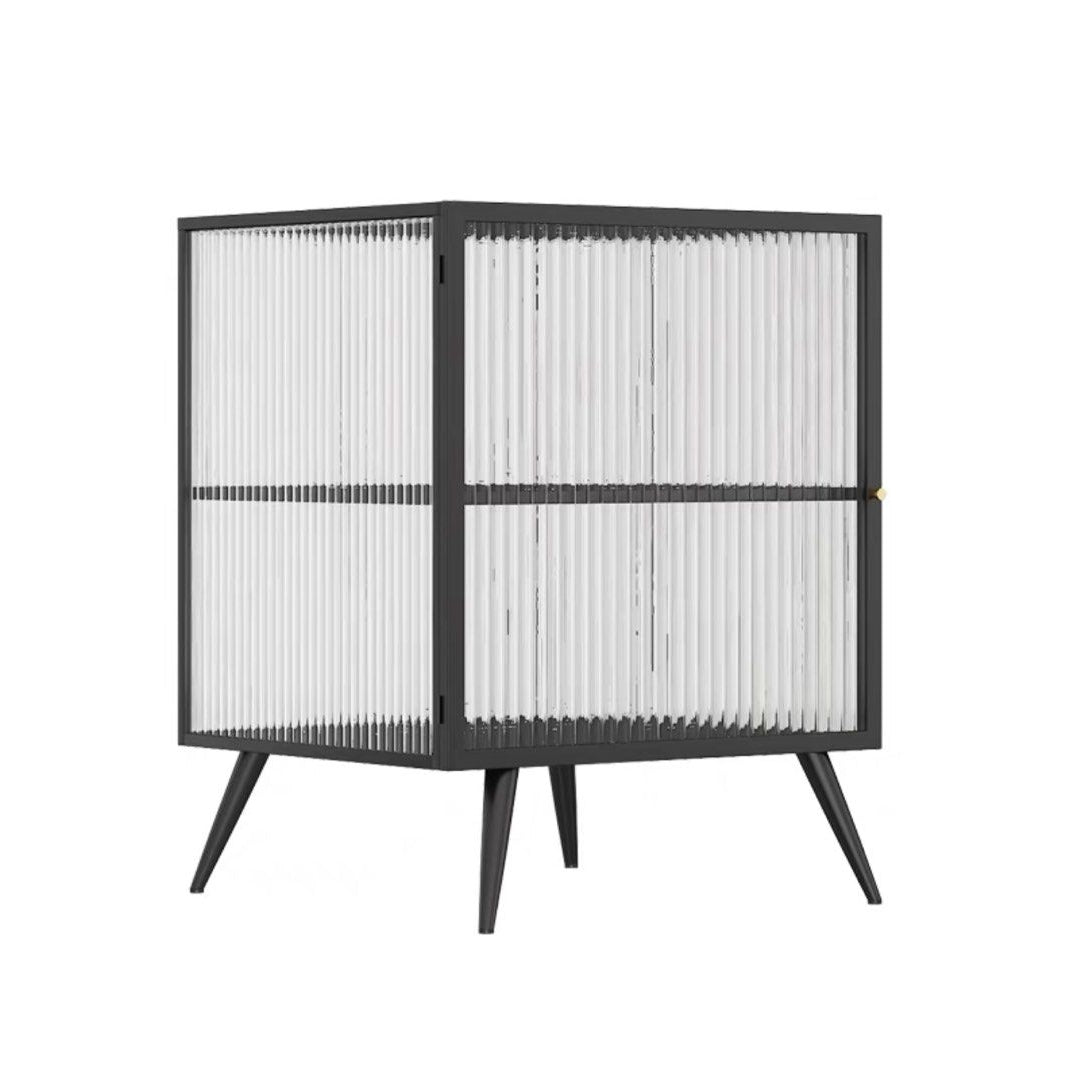 SECO Modern Glass Side Table / Cabinet