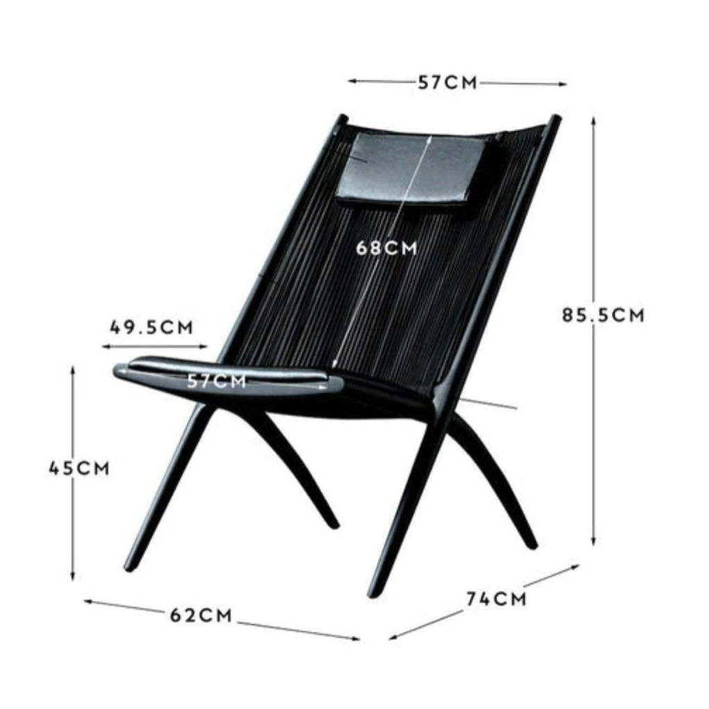 NERYS Solid Wood Lounge Chair