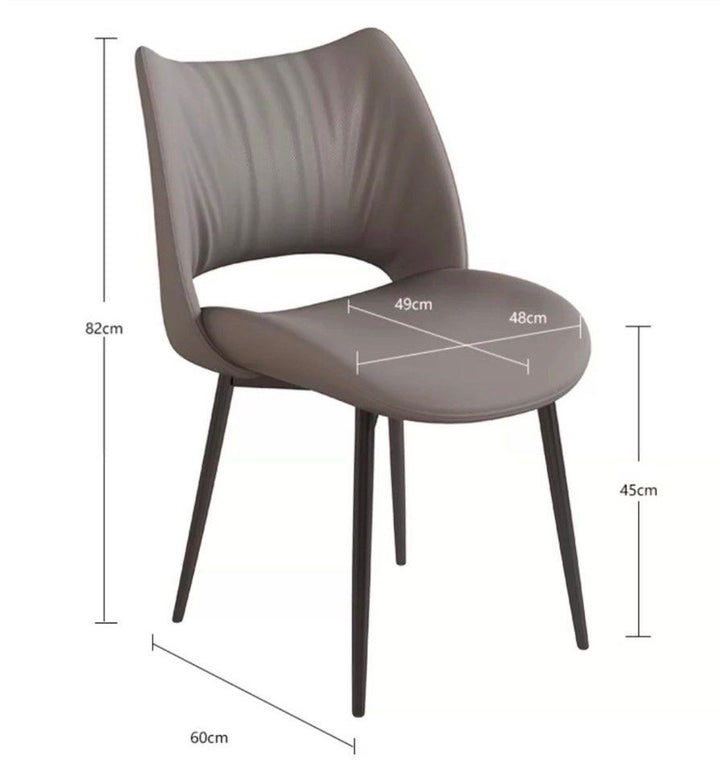 QUINZEL Modern Leather Dining Chair