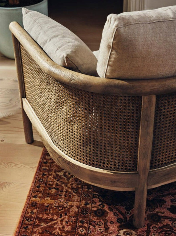 NINA Rattan Solid Wood Armchair
