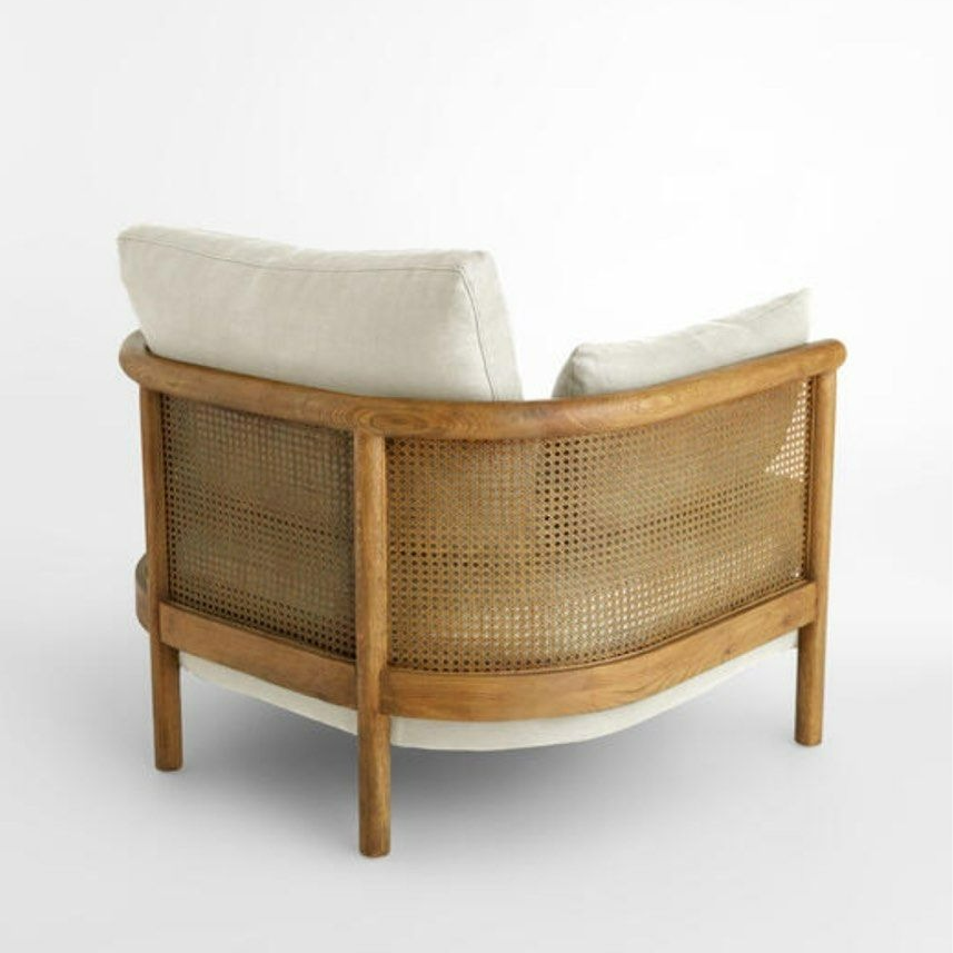 NINA Rattan Solid Wood Armchair