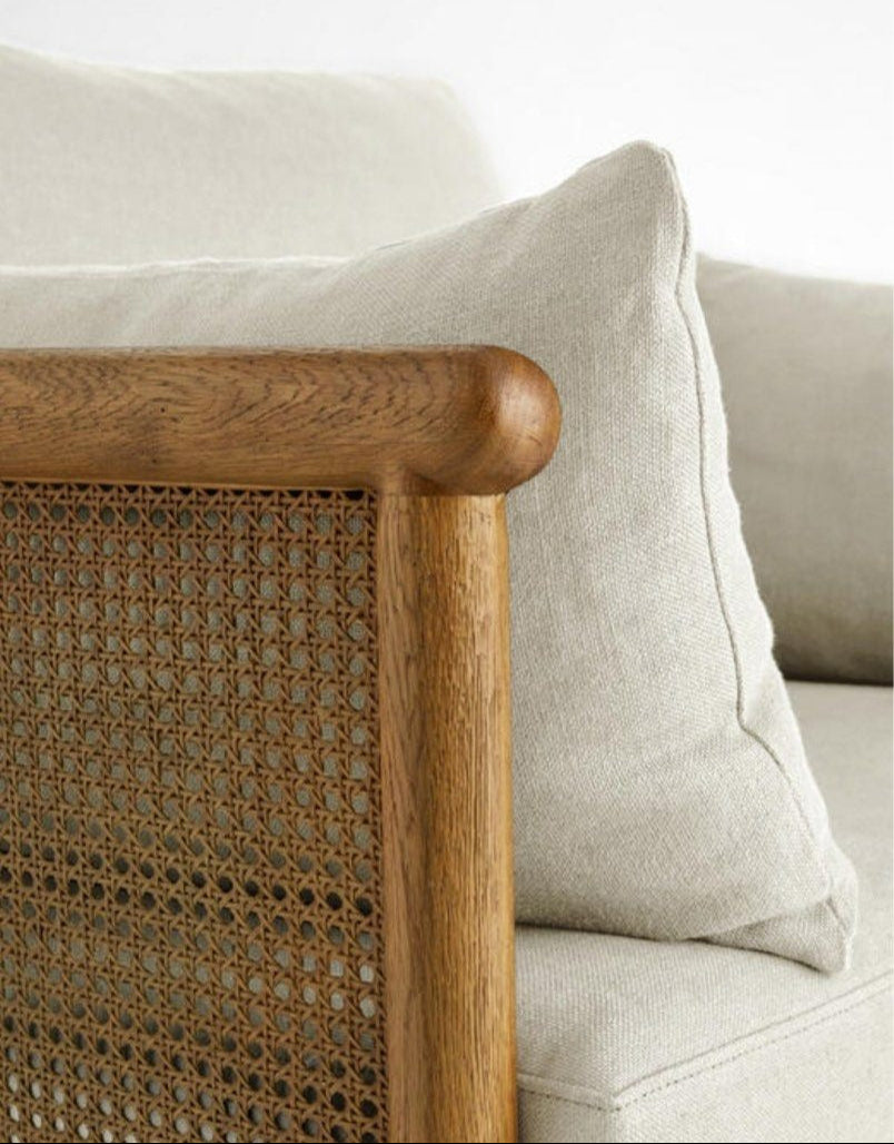 NINA Rattan Solid Wood Armchair