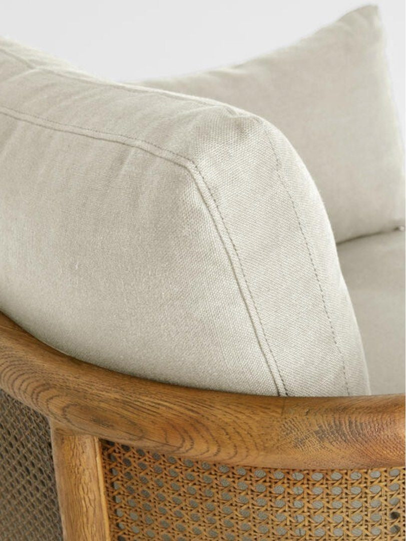 NINA Rattan Solid Wood Armchair