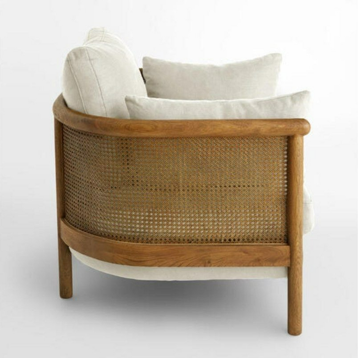 NINA Rattan Solid Wood Armchair