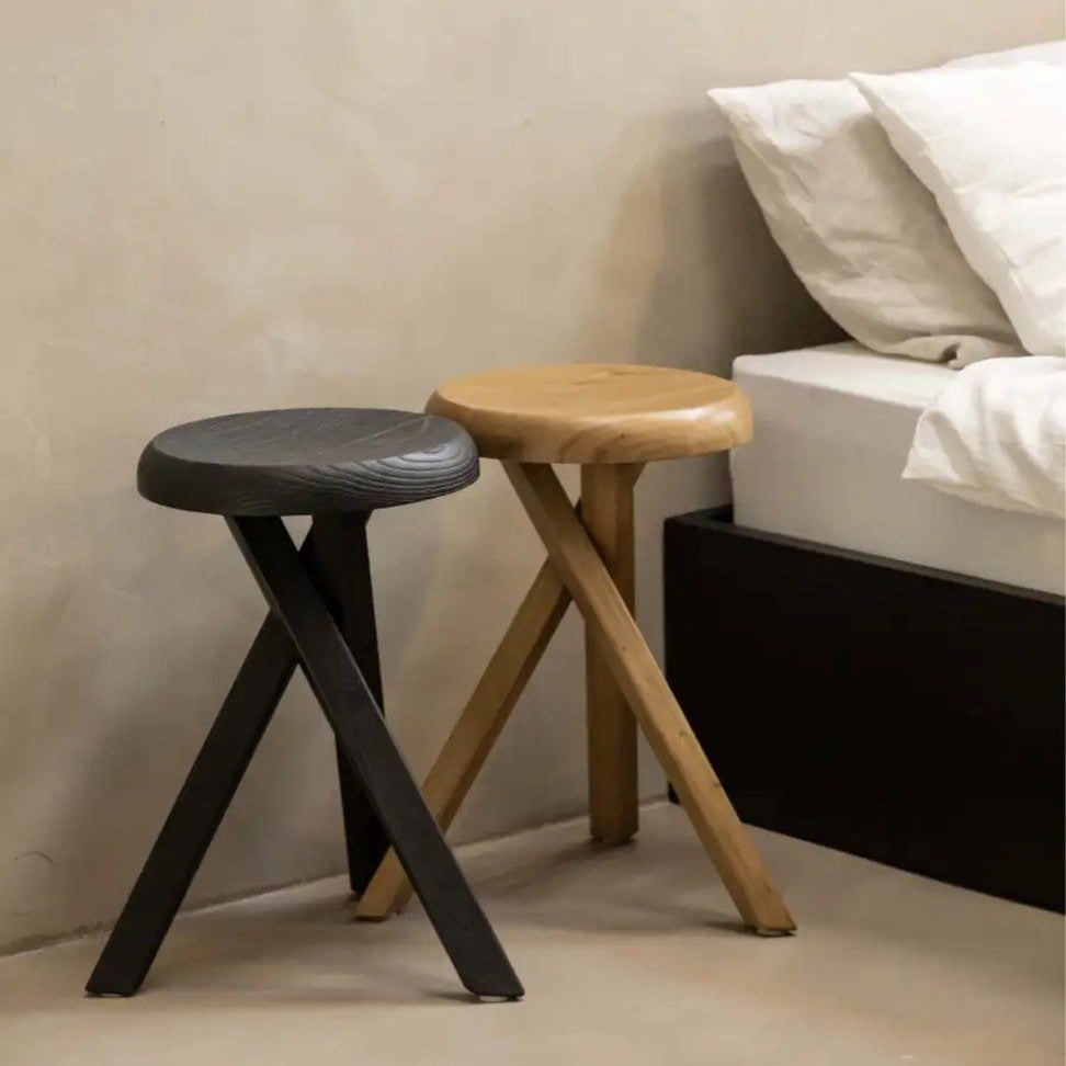DIMAGGIO Rustic Solid Wood Side Table