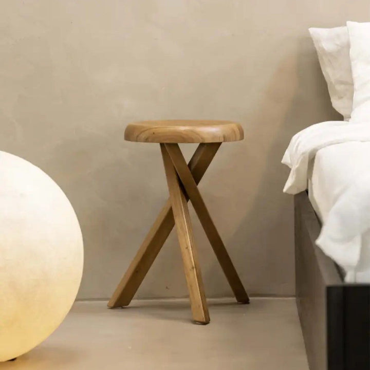 DIMAGGIO Rustic Solid Wood Side Table