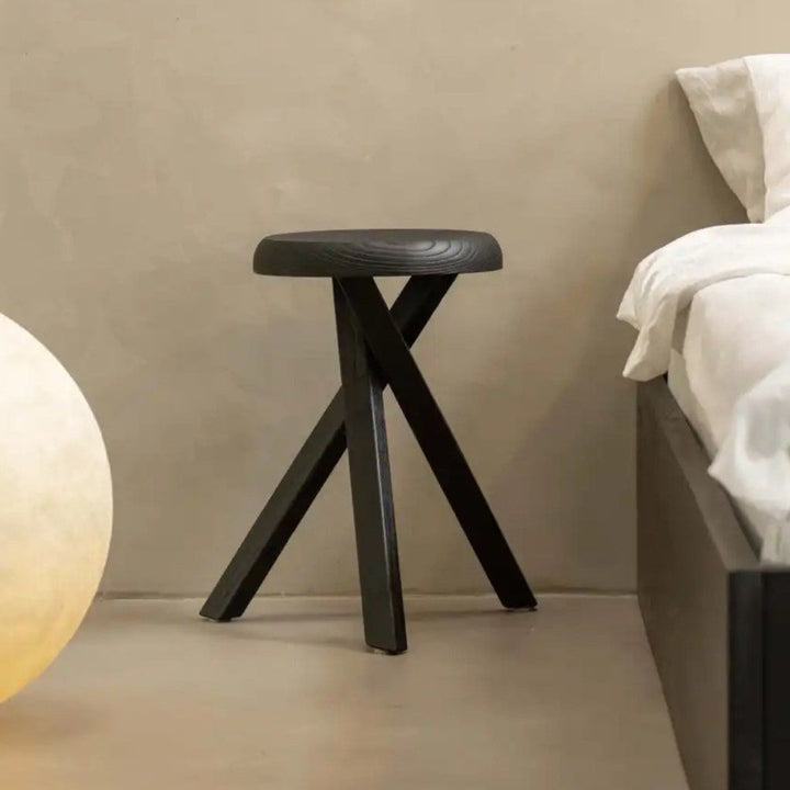 DIMAGGIO Rustic Solid Wood Side Table