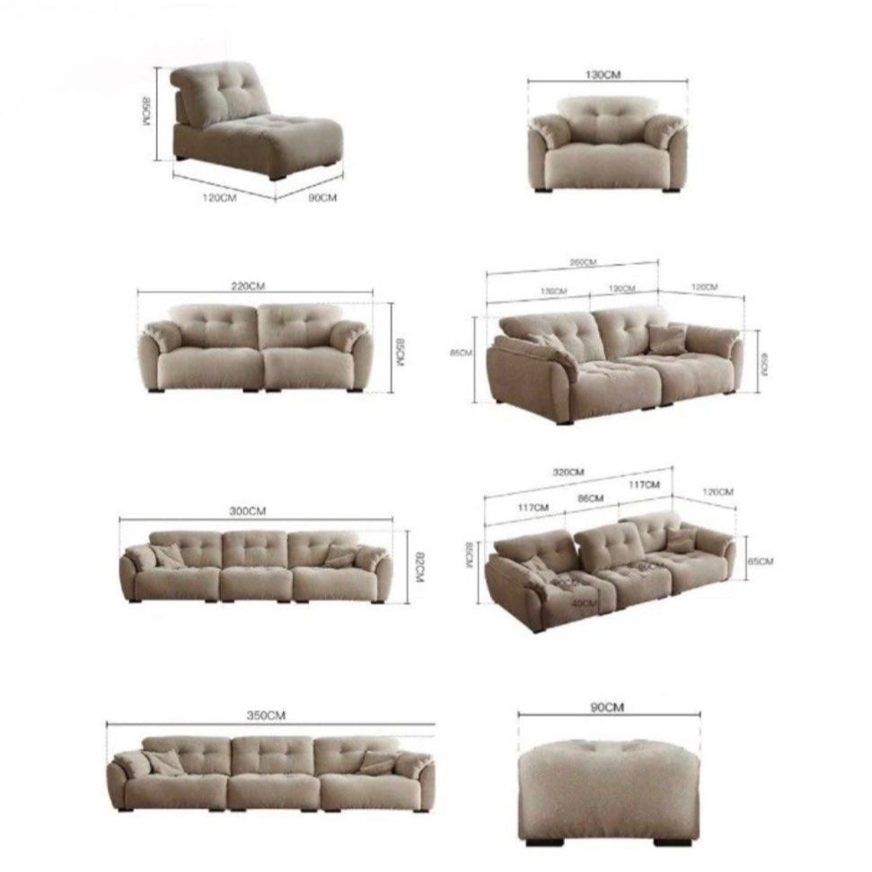 KIELN Modern Backrest Slider Fabric Sofa (Pet-friendly)