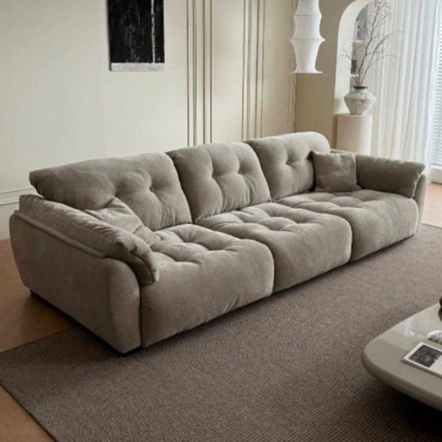 KIELN Modern Backrest Slider Fabric Sofa (Pet-friendly)