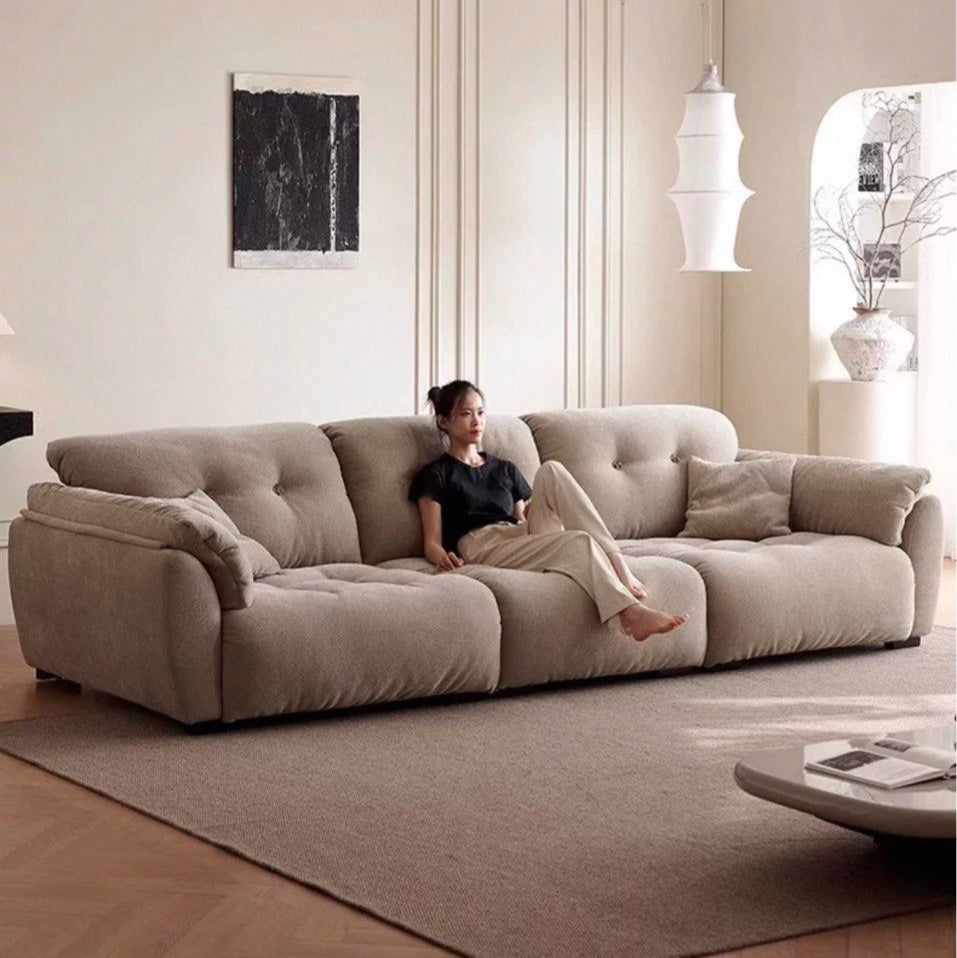 KIELN Modern Backrest Slider Fabric Sofa (Pet-friendly)