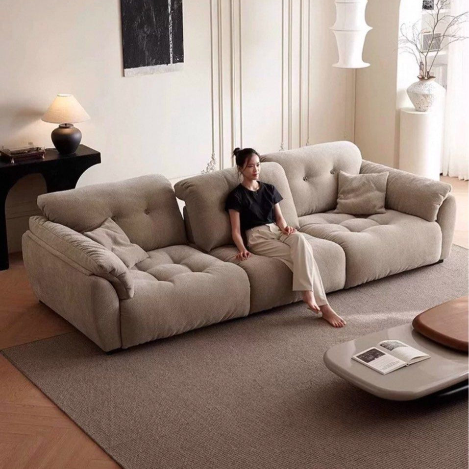 KIELN Modern Backrest Slider Fabric Sofa (Pet-friendly)