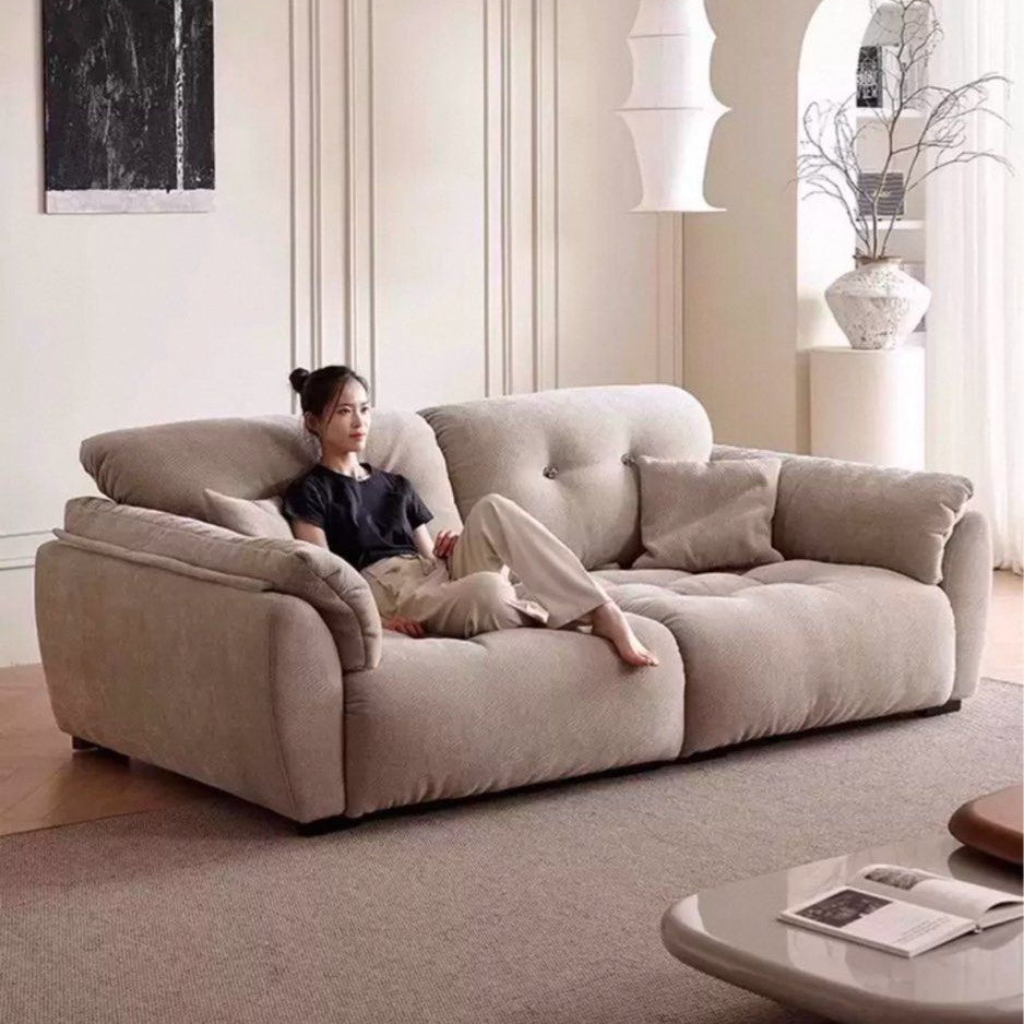 KIELN Modern Backrest Slider Fabric Sofa (Pet-friendly)