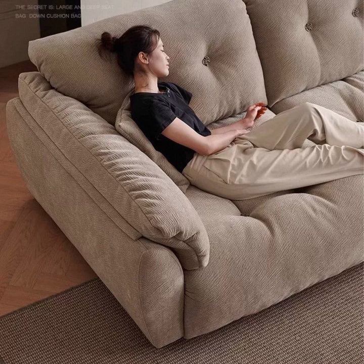 KIELN Modern Backrest Slider Fabric Sofa (Pet-friendly)