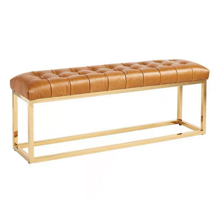 SEVEL Vintage Leather Ottoman