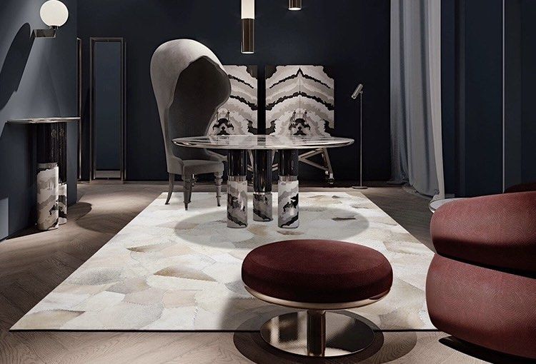 HURIN Modern Cowhide Rug