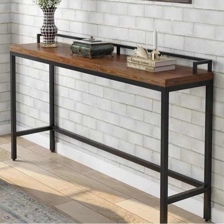 JAXEL Industrial Solid Wood Bar Table