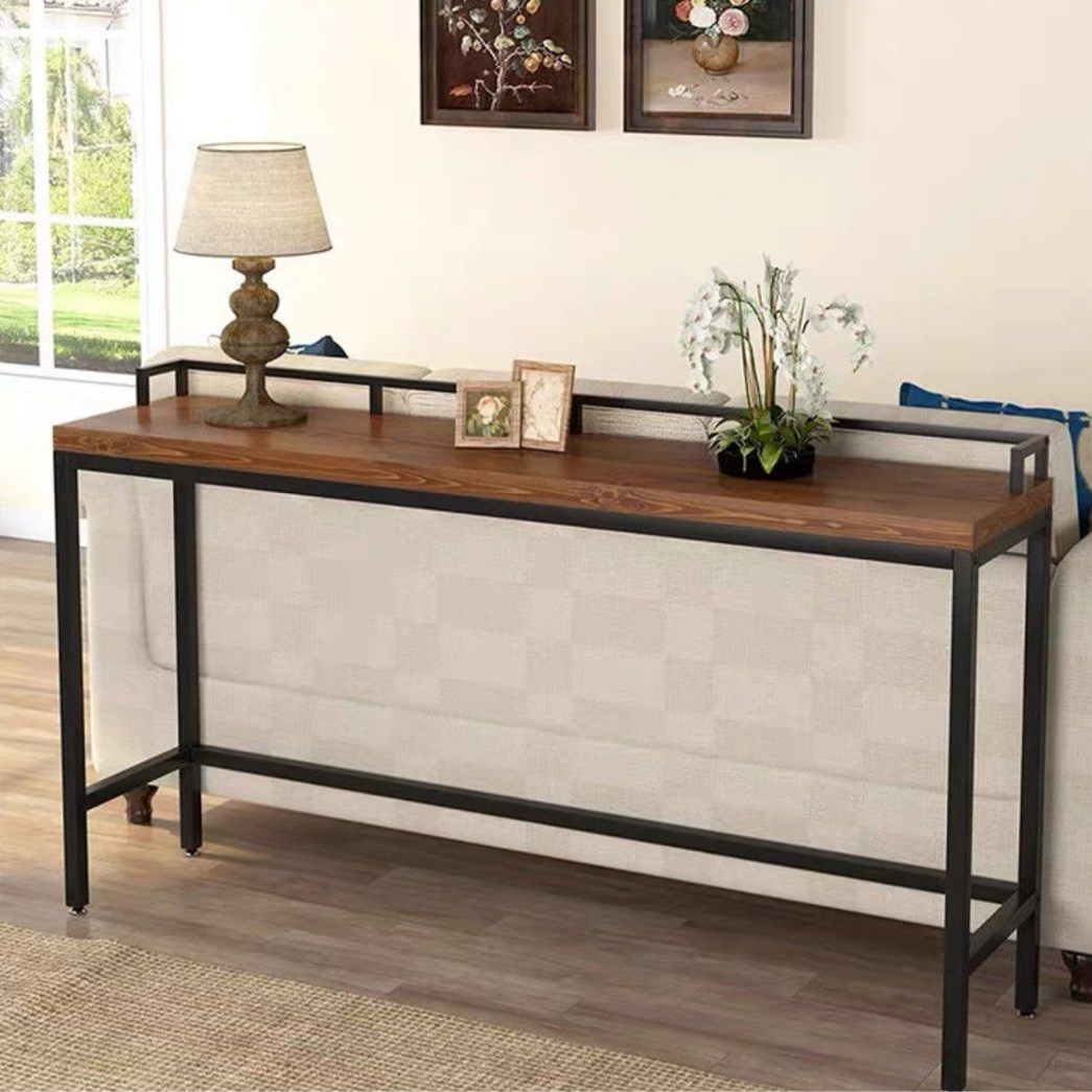 JAXEL Industrial Solid Wood Bar Table