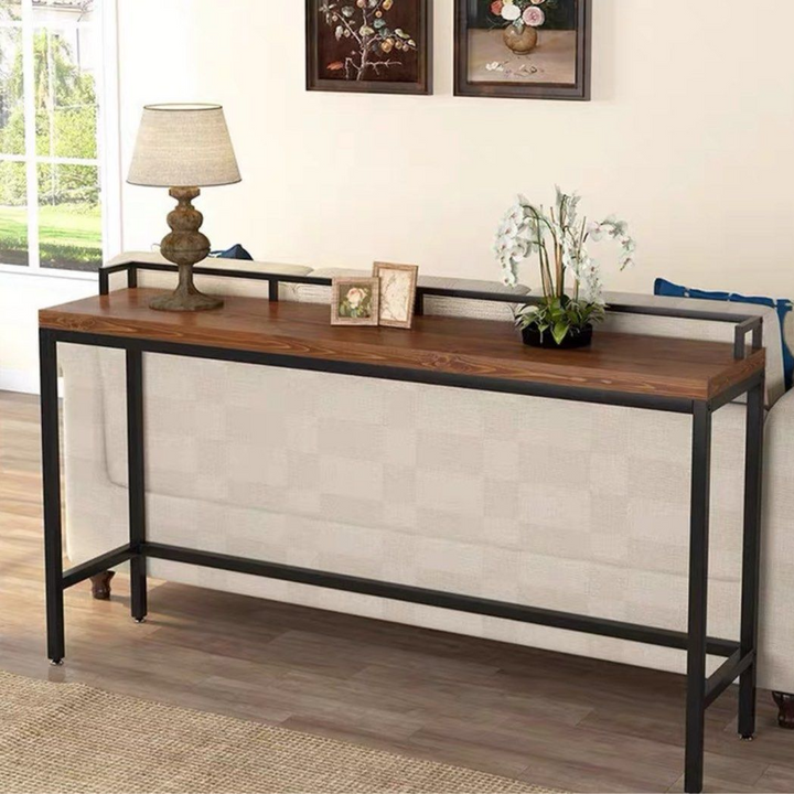 JAXEL Industrial Solid Wood Bar Table