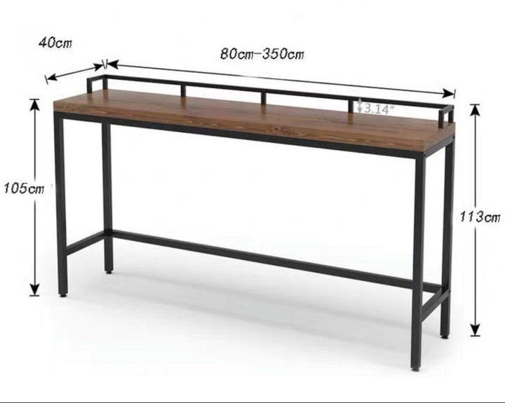 JAXEL Industrial Solid Wood Bar Table