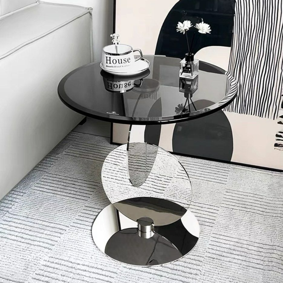 TITUS Modern Glass Side Table