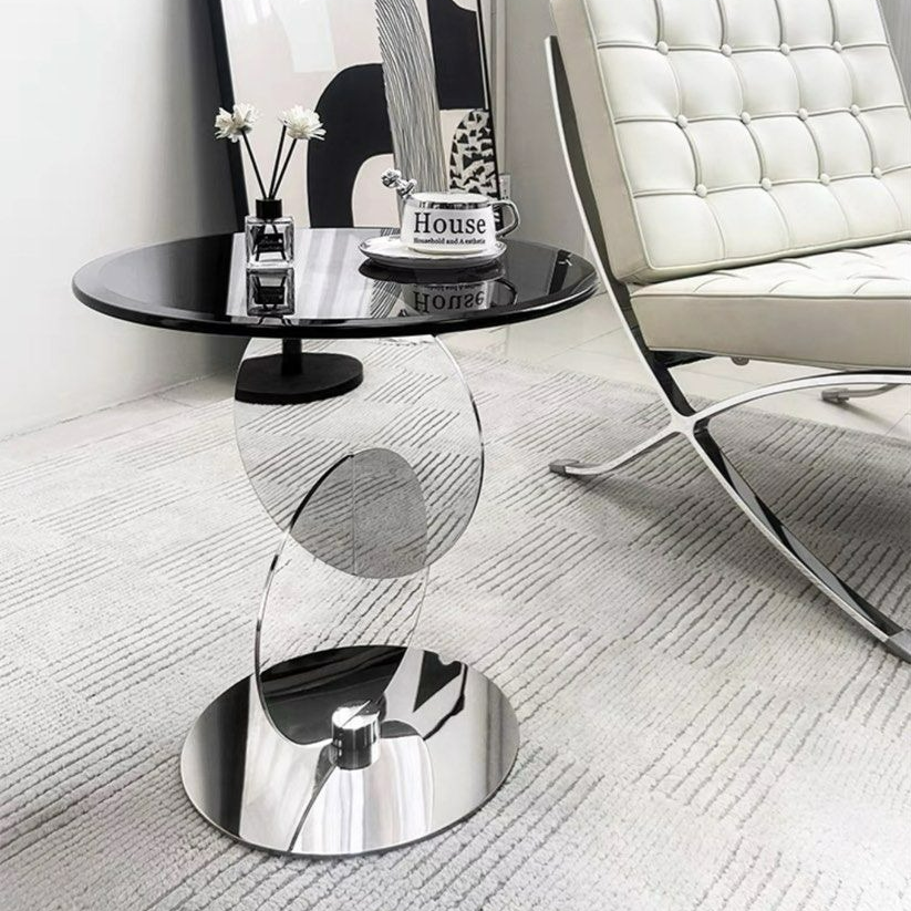 TITUS Modern Glass Side Table