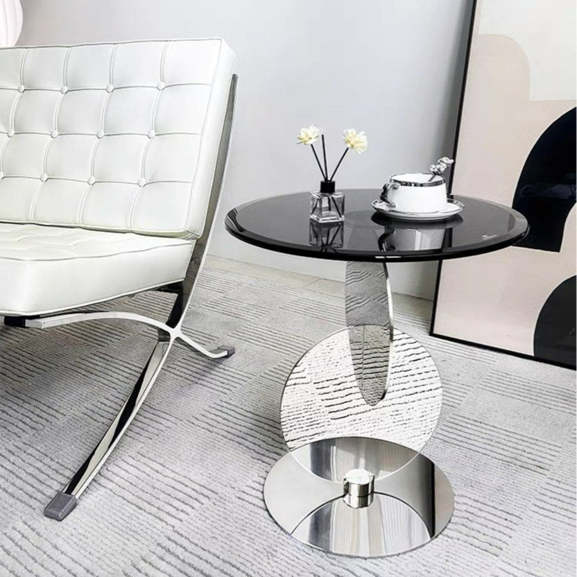 TITUS Modern Glass Side Table