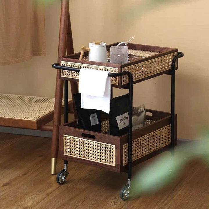 SINCER Rattan Bar Cart