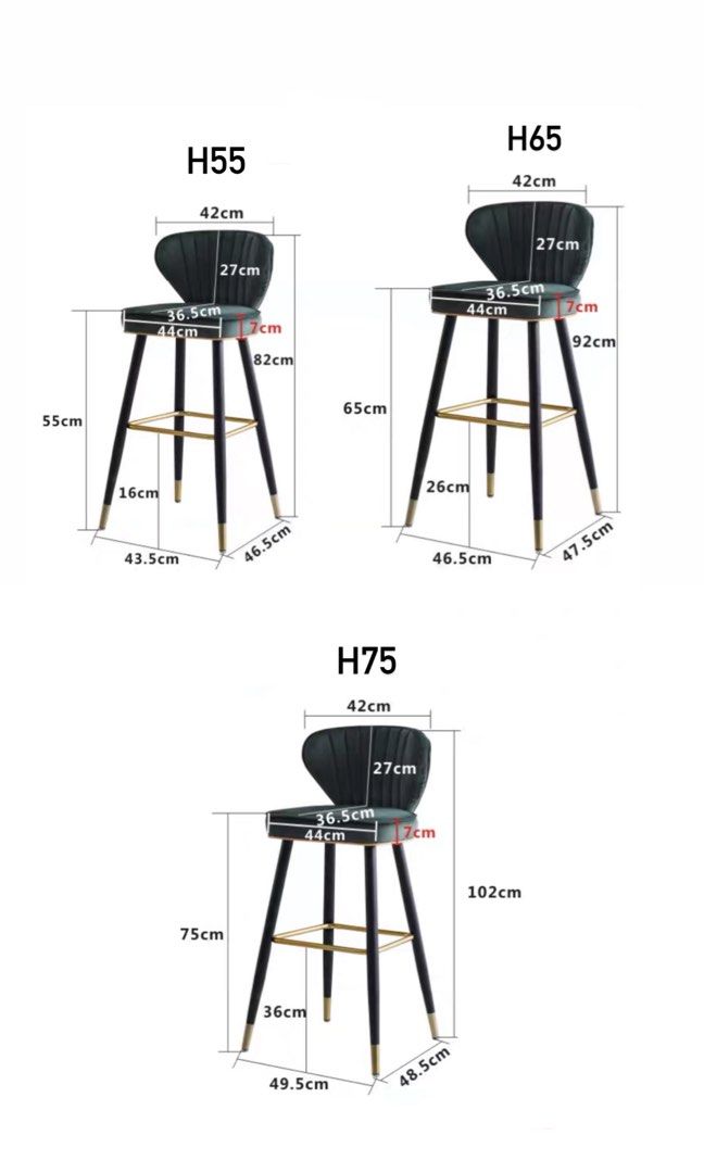 VENDI Modern Velvet Bar Stool