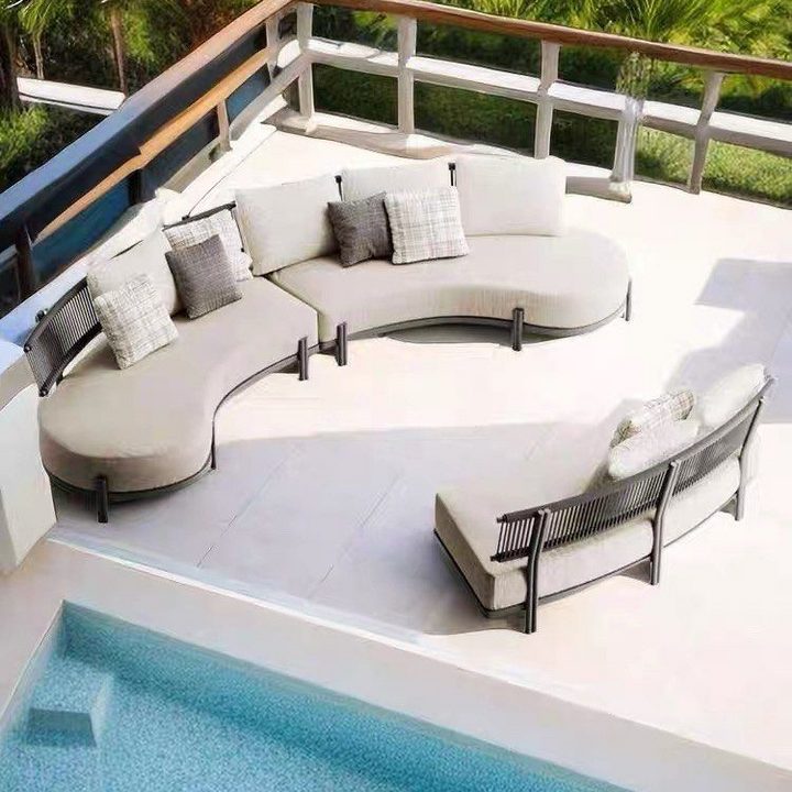 RAYSON Modern Outdoor Rattan Sofa