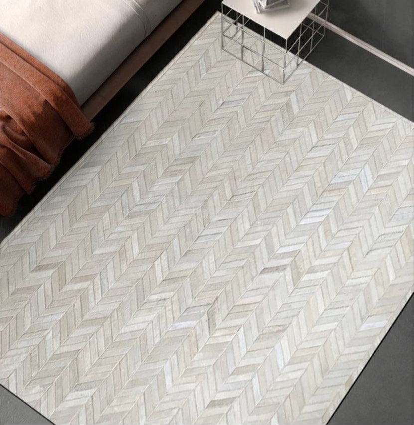 RABASTAN Modern Cowhide Leather Rug