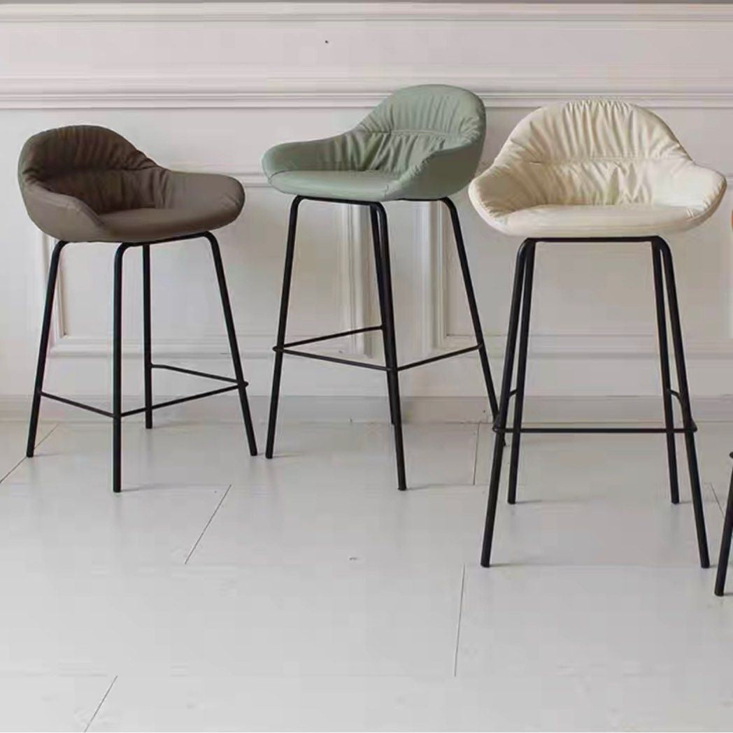LASTE Modern Leather Bar Stool
