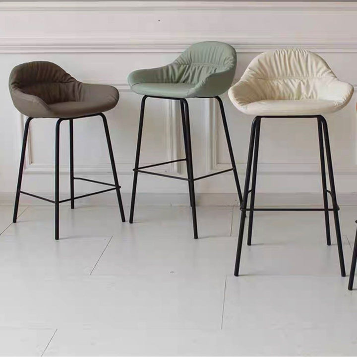 LASTE Modern Leather Bar Stool