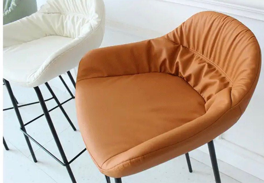 LASTE Modern Leather Bar Stool