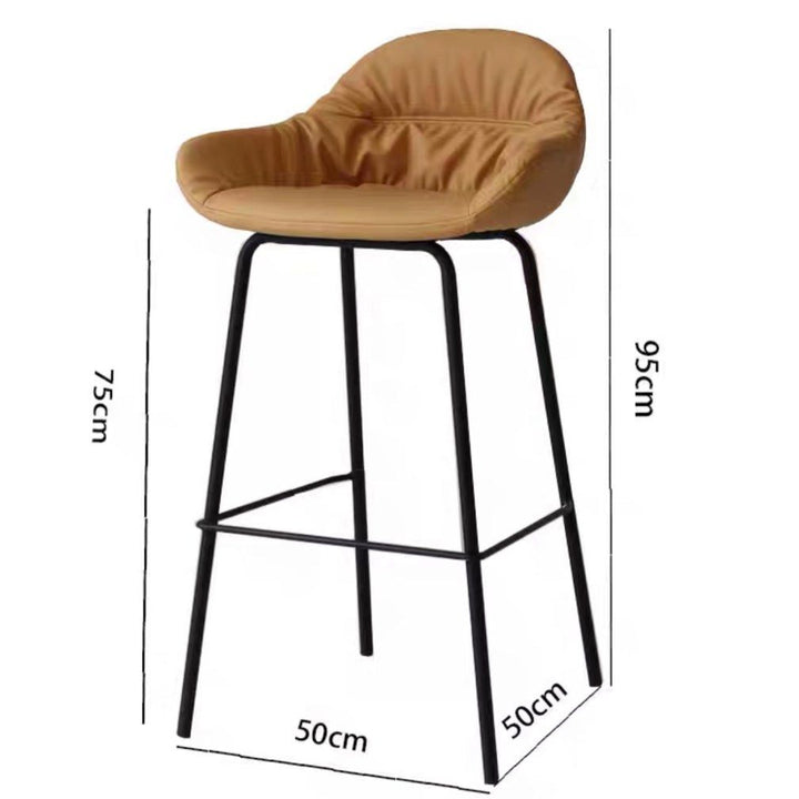 LASTE Modern Leather Bar Stool